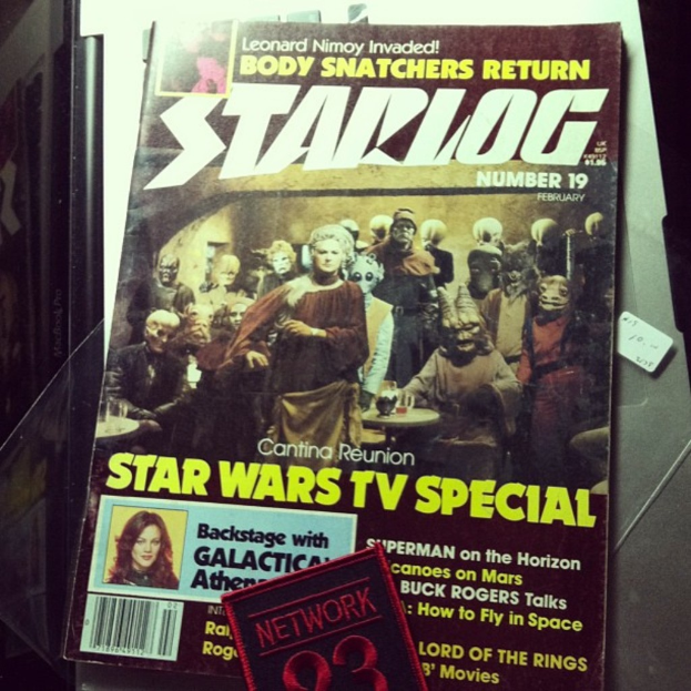 Ein Magazincover mit dem Namen "Star Log" und Bildern mehrerer Personen.