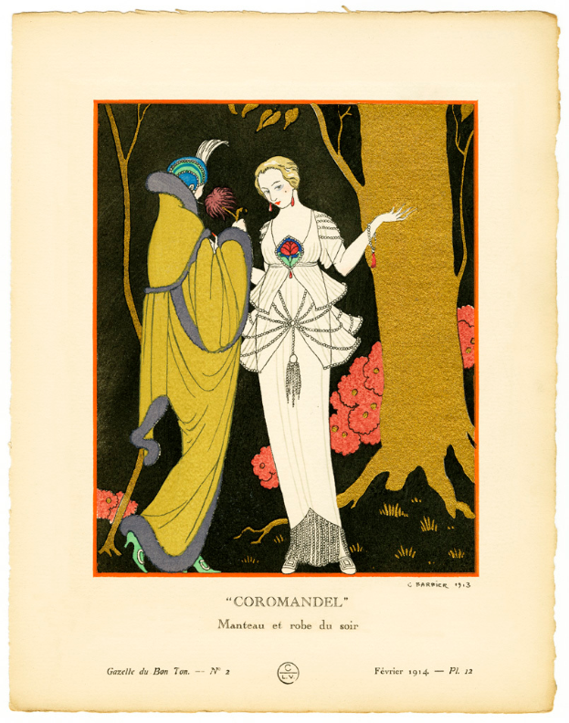 Ein Magazinumschlag mit einem Bild einer Frau und einer Person daneben, darunter der Name "Coromandel".